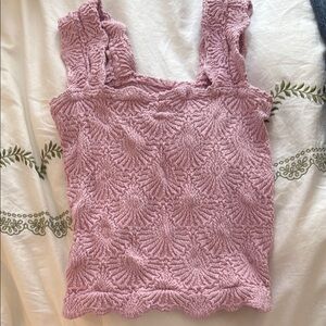 Pink Textured Women's Top